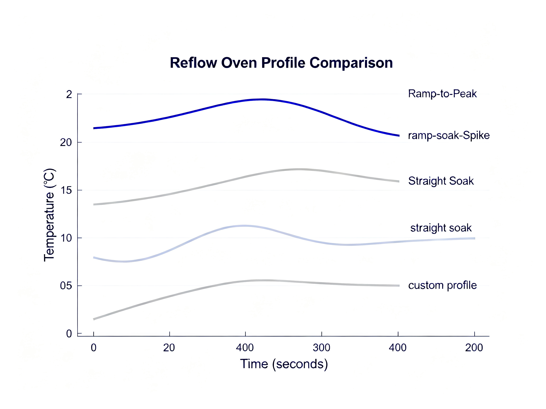 Minimal engineering infographic 4 types of reflow oven profiles as shown in a gr 1781158656388.