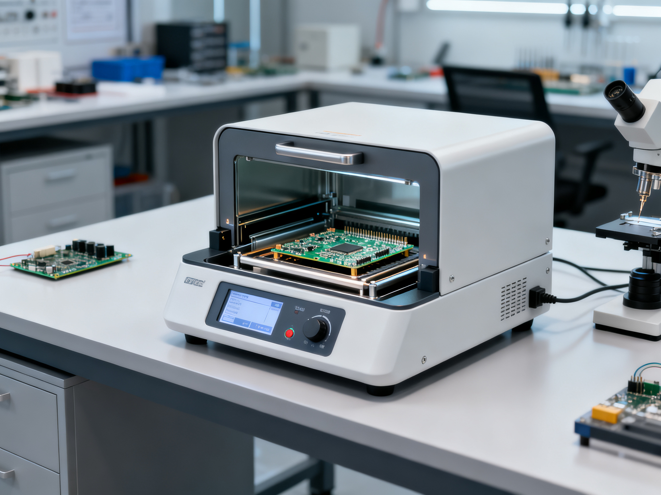 Minimal engineering infographic photorealistic style a portable small reflow ove 1780886066801.