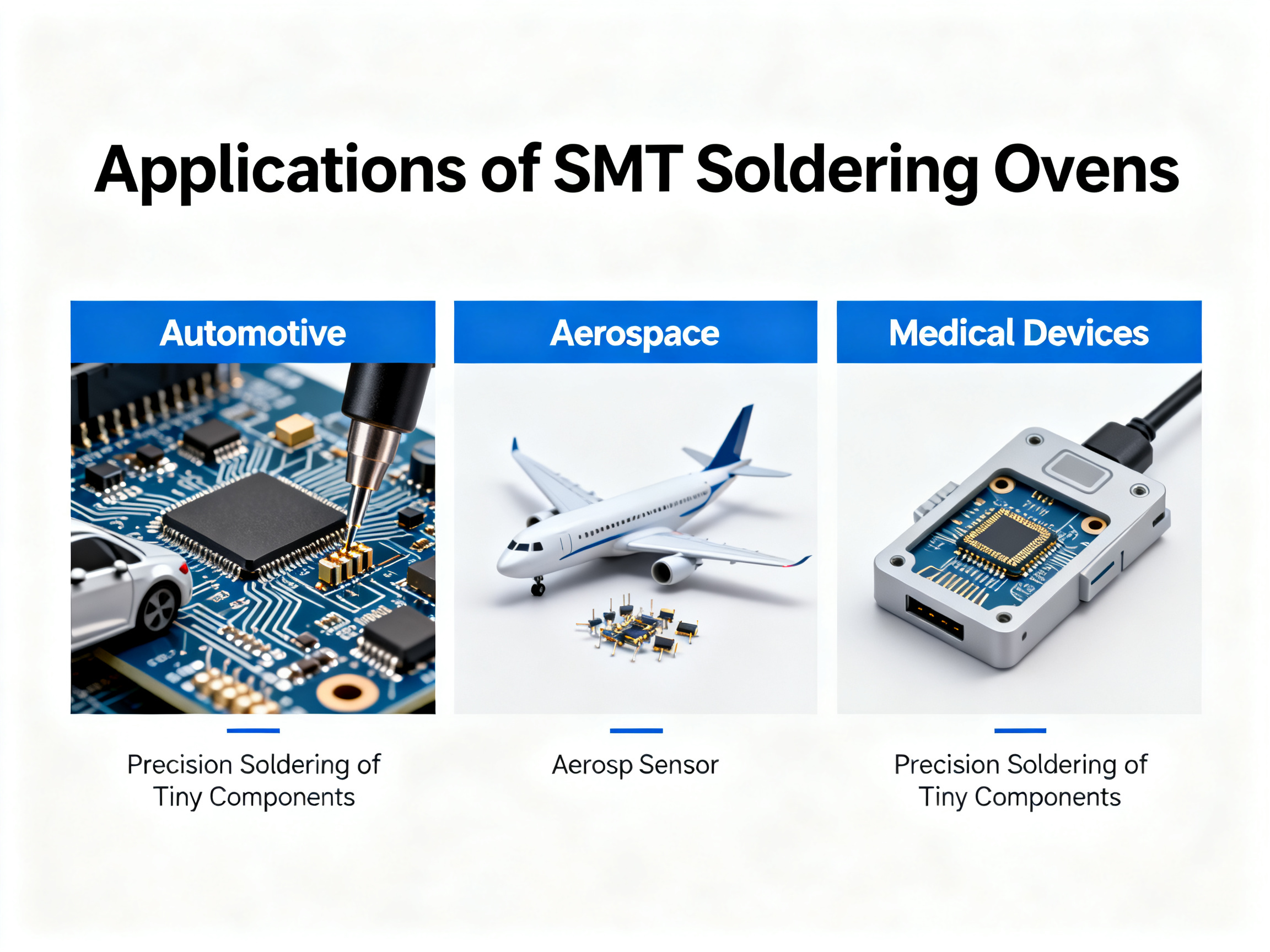 Minimal engineering infographic showcasing the applications of smt soldering ove 1781245412512.